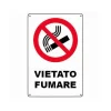 CARTELLO VIETATO FUMARE SEGNALETICA DIREZIONALE SICUREZZA AVVERTIMENTO PLASTIFICATO