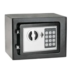 CASSAFORTE DIGITALE IN ACCIAIO CON TASTIERINO E CHIAVE PER L'APERTURA MANUALE