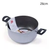 CASSERUOLA PENTOLA CON 2 MANICI ANTIADERENTE DIAMETRO 14/16/24/26 CM UTENSILE PER CUCINARE