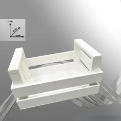 CASSETTA CASSETTINA PORTA OGGETTI LEGNO RETTANGOLARE DECORAZIONE 11x13x20 CM