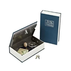 CASSETTA LIBRO NASCONDI CASSAFORTE CON CHIAVE PORTAVALORI SOLDI SICUREZZA FINTO