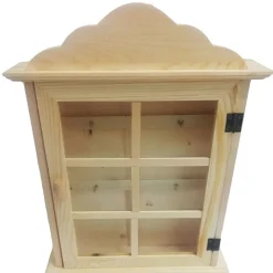 CASSETTA PORTA CHIAVI 1 ANTA VETRO PORTACHIAVI APPENDICHIAVI LEGNO SCATOLA CASA