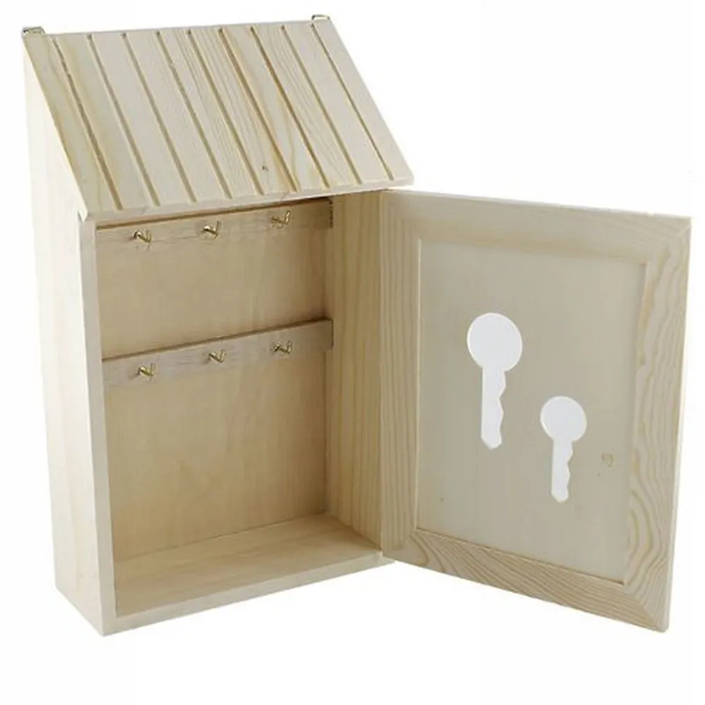 CASSETTA PORTA CHIAVI POSTALE LEGNO PORTACHIAVI APPENDICHIAVI KEY BOX DECOUPAGE