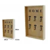 CASSETTA PORTACHIAVI IN LEGNO NATURALE 6 POSTI DECOUPAGE HOME 20X30X3.5CM 07077