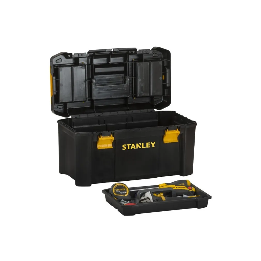 CASSETTA PORTAUTENSILI 2 SCOMPARTI STANLEY IN PLASTICA VALIGETTA ATTREZZI