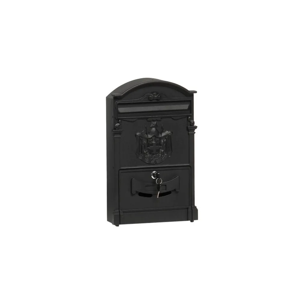 CASSETTA POSTALE BUCA LETTERE IN STILE ANTICO CLASSICO IN ALLUMINIO VERNICIATO