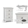 CASSETTIERA 3 CASSETTI COMODINO SLIM MOBILE ELEGANT IN LEGNO 41X34X68CM 801112