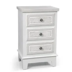 CASSETTIERA 3 CASSETTI COMODINO SLIM MOBILE ELEGANT IN LEGNO 41X34X68CM 801112