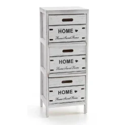 CASSETTIERA 3 CASSETTI SALVASPAZIO CUCINA BAGNO INGRESSO SLIM 74X30X24CM 787997