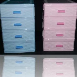 CASSETTIERA CONTENITORE 4 CASSETTI PLASTICA MULTIUSO PORTA OGGETTI COFANETTO