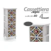 CASSETTIERA LEGNO 4 CASSETTI SLIM SALVASPAZIO SALOTTO CAMERA 80X26X32 CM 829406