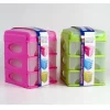 CASSETTIERA PLASTICA 3 CASSETTI COLORATA MULTIUSO PLASTICA MINUTERIA COTONE