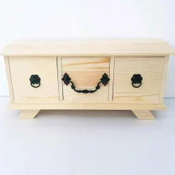 CASSETTIERA PORTAOGGETTI CASSETTI ORIZZONTALI LEGNO RF_63810 DECOUPAGE 30X14X9CM