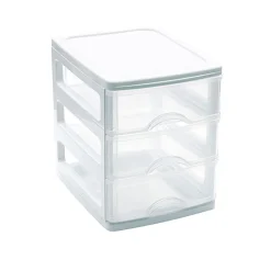 CASSETTIERA TURIA IN PLASTICA 3 CASSETTI 13.5X17X17CM IN VARI COLORI 11224G9