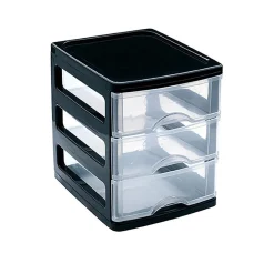 CASSETTIERA TURIA IN PLASTICA 3 CASSETTI 13.5X17X17CM IN VARI COLORI 11224G9