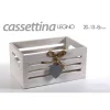 CASSETTINA PORTA OGGETTI IN LEGNO CON MANICI DECORO CUORE 20X13X8,5 CM 738258