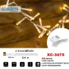 CATENA 24 LED A BATTERIA CAVO TRASPARENTE LUCE CALDA FISSA+INTERMITTENTE XC-3475