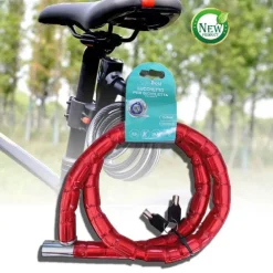 CATENA ANTIFURTO LUCCHETTO BICI BICICLETTA SCOOTER MOTO 120 CM 2 CHIAVI CX-9563