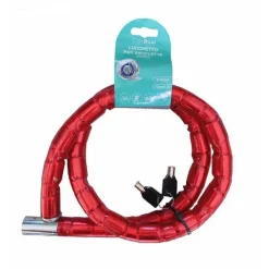 CATENA ANTIFURTO LUCCHETTO BICI BICICLETTA SCOOTER MOTO 120 CM 2 CHIAVI CX-9563