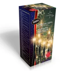 CATENA CANDELE NATALIZIE 100 LED BIANCO CALDO 942CM USO INTERNO DECORO NATALE