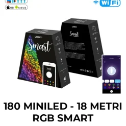 CATENA DI LUCI PER ALBERO DI NATALE SMART APP TUYA DA 180 LED 18 METRI WIFI RGB