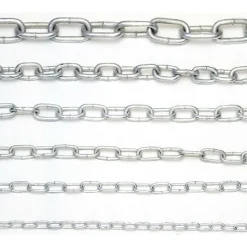 CATENA DI SICUREZZA IN FERRO ZINCATO SALDATA CATENE GENOVESE BOBINA 3 METRI