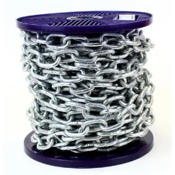 CATENA DI SICUREZZA IN FERRO ZINCATO SALDATA CATENE GENOVESE BOBINA 75 METRI