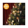 CATENA LUMINOSA 20 CANDELE A CLIP 4,9 MT PER ALBERO DI NATALE 220V BIANCO CALDO