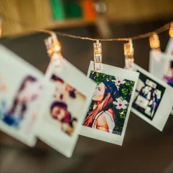 CATENA LUMINOSA 16 LED CON MOLLETTE GHIRLANDA STRINGA CLIP PER APPENDERE LE FOTO