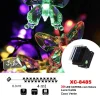 CATENA LUMINOSA 30 LED CON FARFALLE RICARICA ENERGIA SOLARE LUCE CALDA XC-8485
