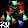 CATENA LUMINOSA 20 LED LUCI MULTICOLOR ALBERO A BATTERIA LAMPADINE LUCCIOLE
