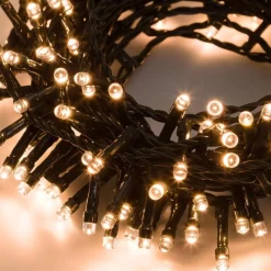 CATENA LUMINOSA 1000 LED LUCI ALBERO NATALE LUCCIOLE BIANCO CALDO ESTERNO 24V