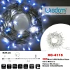 CATENA LUMINOSA 300 LUCI LED LUCCIOLE BLU FISSO + BIANCO INTERMITTENTE XC-4115
