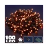 CATENA LUMINOSA 100 LUCI LED LUCCIOLE BIANCO CALDO CON CONTROLLER 8 FUNZIONI