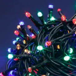 CATENA LUMINOSA 750 LUCI LED LUCCIOLE MULTICOLOR CON CONTROLLER 8FUNZIONI ESTERN