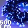CATENA LUMINOSA 500 LUCI LED LUCCIOLE COLORE BLU CON CONTROLLER USO INTERNO