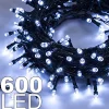 CATENA LUMINOSA 600 LUCI LED LUCCIOLE COLORE BIANCO CON CONTROLLER USO INTERNO