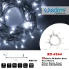 CATENA LUMINOSA 50 LUCI LED LUCCIOLE BIANCO FISSO + BIANCO INTERMITTENTE XC-4344