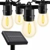 CATENA LUMINOSA A LED ENERGIA PANNELLO SOLARE CON 10 LAMPADINE LUCE CALDA 4,5 MT