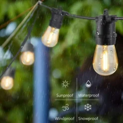 CATENA LUMINOSA A LED ENERGIA PANNELLO SOLARE CON 10 LAMPADINE LUCE CALDA 4,5 MT