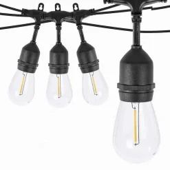 CATENA LUMINOSA CON PANNELLO SOLARE 10 LAMPADINE E27 IMPERMEABILE IP65 S20A-10M