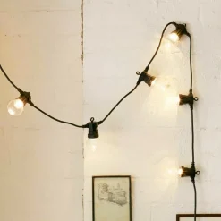 CATENA LUMINOSA ESTERNO INTERNO LED 5 METRI 10 LAMPADINE BULBO LUCE CALDA G50