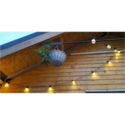 CATENA LUMINOSA ESTERNO INTERNO LED 5 METRI 10 LAMPADINE BULBO LUCE CALDA G50