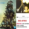 CATENA LUMINOSA 200LED 20X10 LUCI CON CIUFFI LUCE CALDA CAVO SILVER IP44 XC-4793