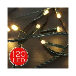 CATENA LUMINOSA 14,5MT LUCI NATALE 120 LED BIANCO CALDO LUMINAR INTERNO ESTERNO