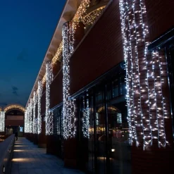 CATENA LUMINOSA NATALIZIA 100LED BIANCO FREDDO CON FLASH 9MT ESTERNO PROLUNGABIL