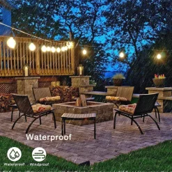 CATENA LUMINOSA SOLARE CREPUSCOLARE 30 LAMPADINE FILO LED 3W LUCE 2200K 10 METRI