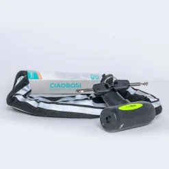 CATENA SICUREZZA ANTIFURTO LUCCHETTO BICICLETTA SCOOTER RIVESTITA TESSUTO CX-9564