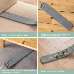 CATTURA POLVERE SPOLVERINO SOTTILE CON MANICO TELESCOPICO PANNO MOP PIEGHEVOLE