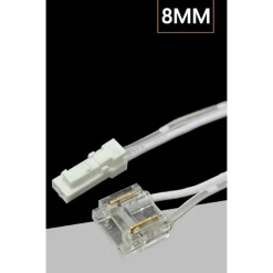 CAVO DI CONNESSIONE TRA ALIMENTATORE E STRIP LED MONOCOLORE DC12-24V 8 MM CA-ST-8MM